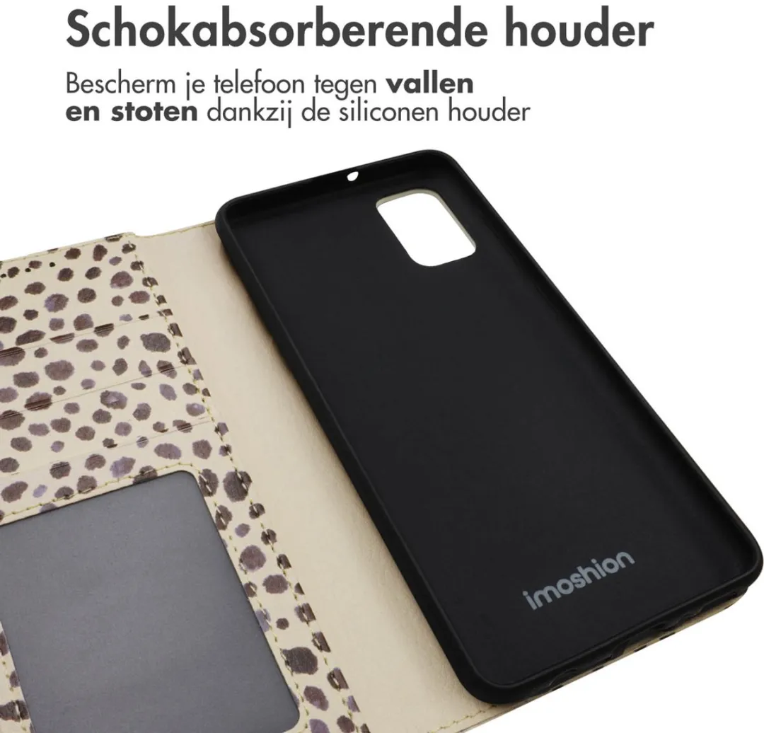 Imoshion Samsung Galaxy A41 Hoesje - Black And White Dots - 3 Pasjes