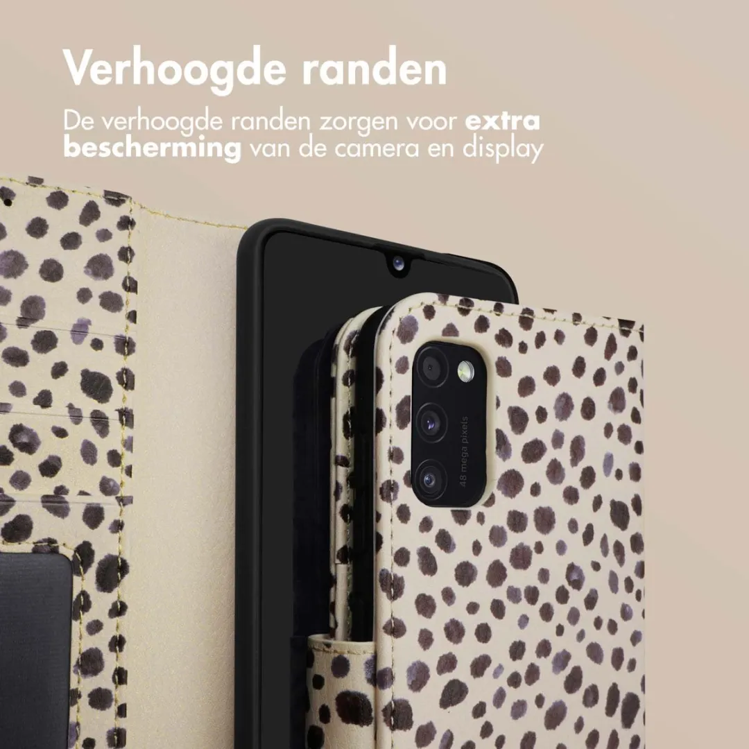 Imoshion Samsung Galaxy A41 Hoesje - Black And White Dots - 3 Pasjes - afbeelding 6 van 6