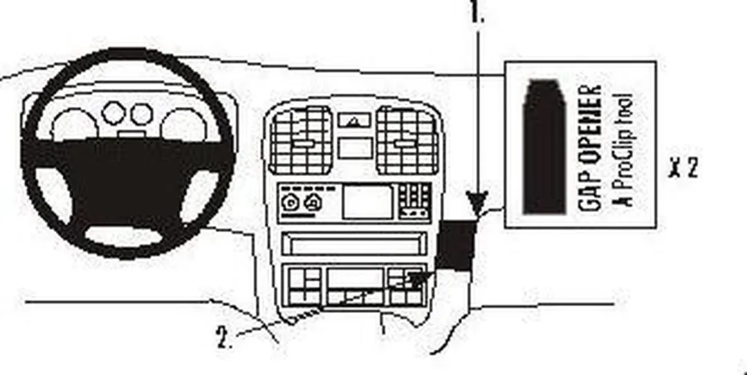 Brodit ProClip Kia Magentis 2001-2006 Houder - 852938 - Zwart