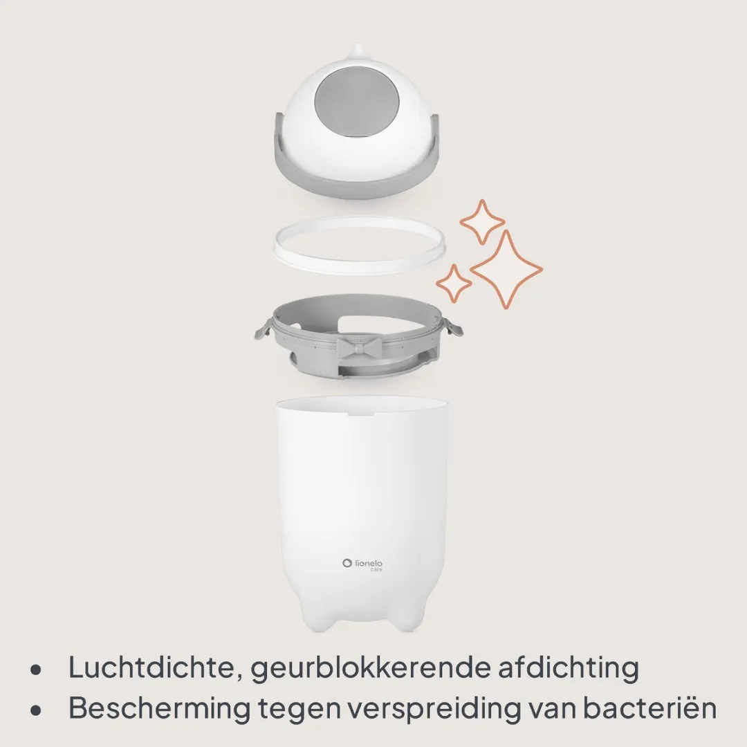 Lionelo Purebin Luieremmer 10L - Wit