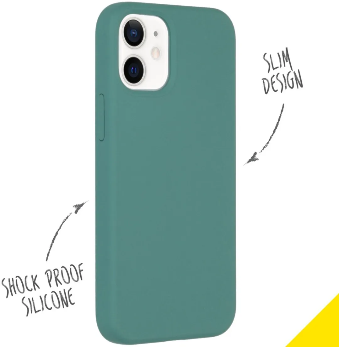 Accezz Hoesje iPhone 12 Mini - Donkergroen
