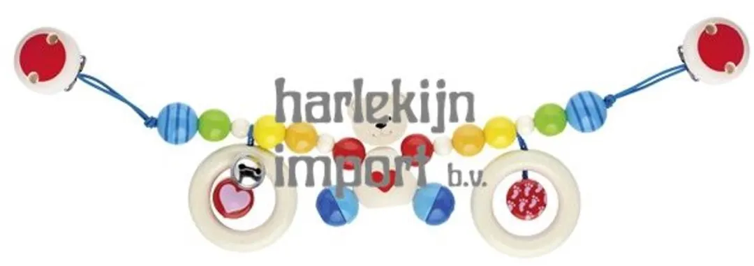 Goki Baby Kinderwagenspanner Hartenbeer 40cm - Natuurhout - Multicolor