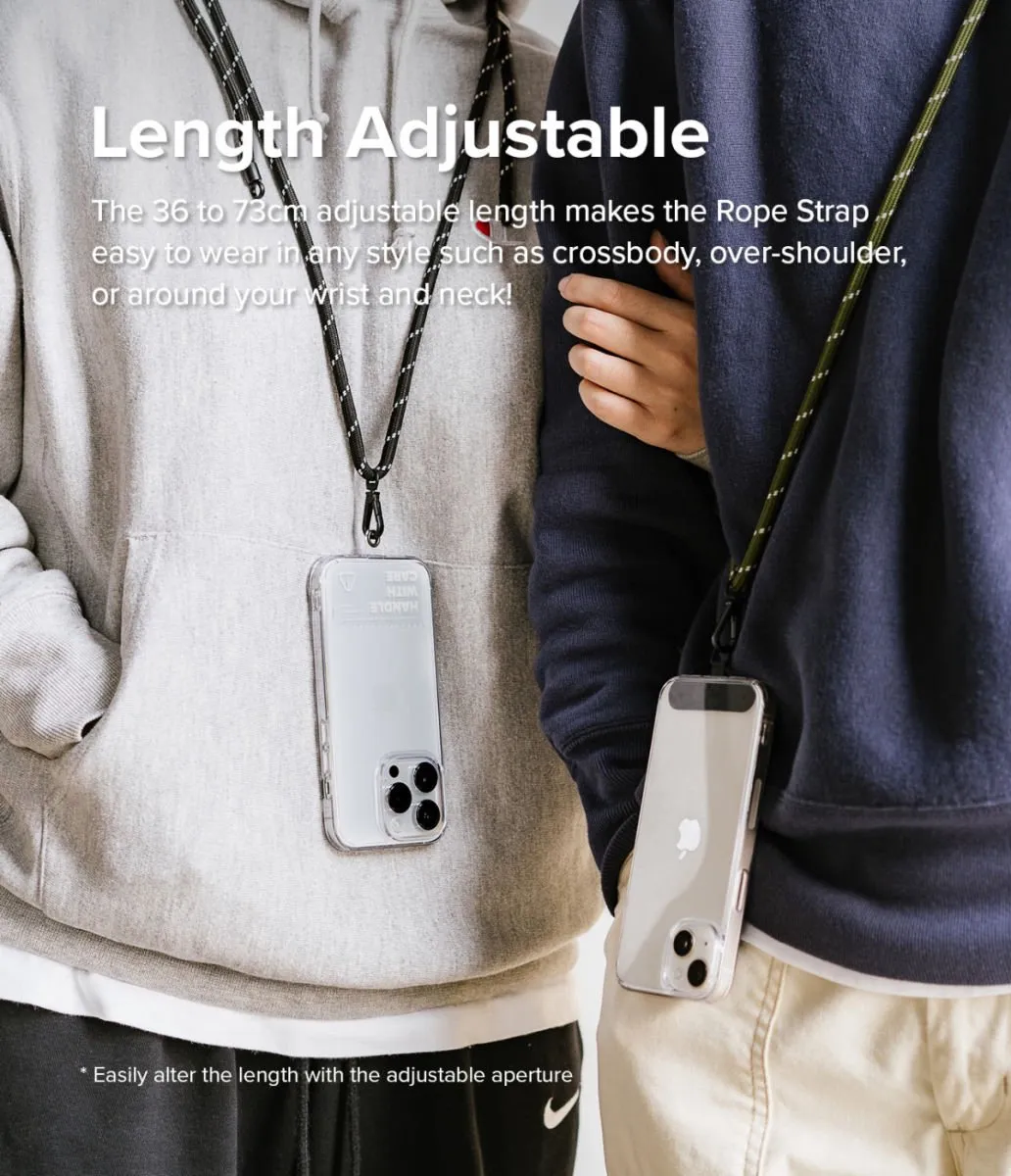 Ringke Holder Link Strap - Universeel Telefoonkoord Zwart