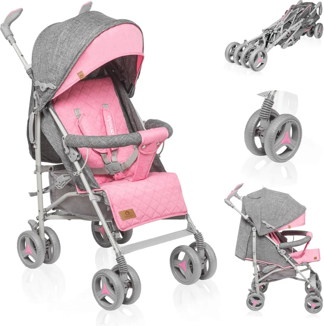 Lionelo Irma Buggy - 7kg - 360° Wielen - Grijs