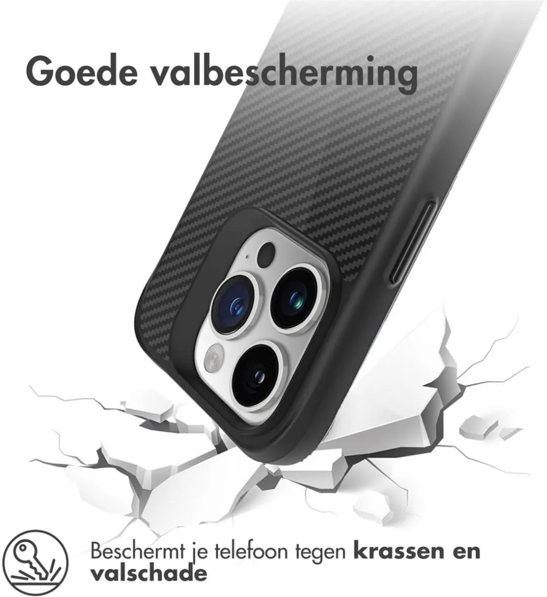Imoshion Hybrid Carbon Hoesje iPhone 15 Pro Max - Zwart