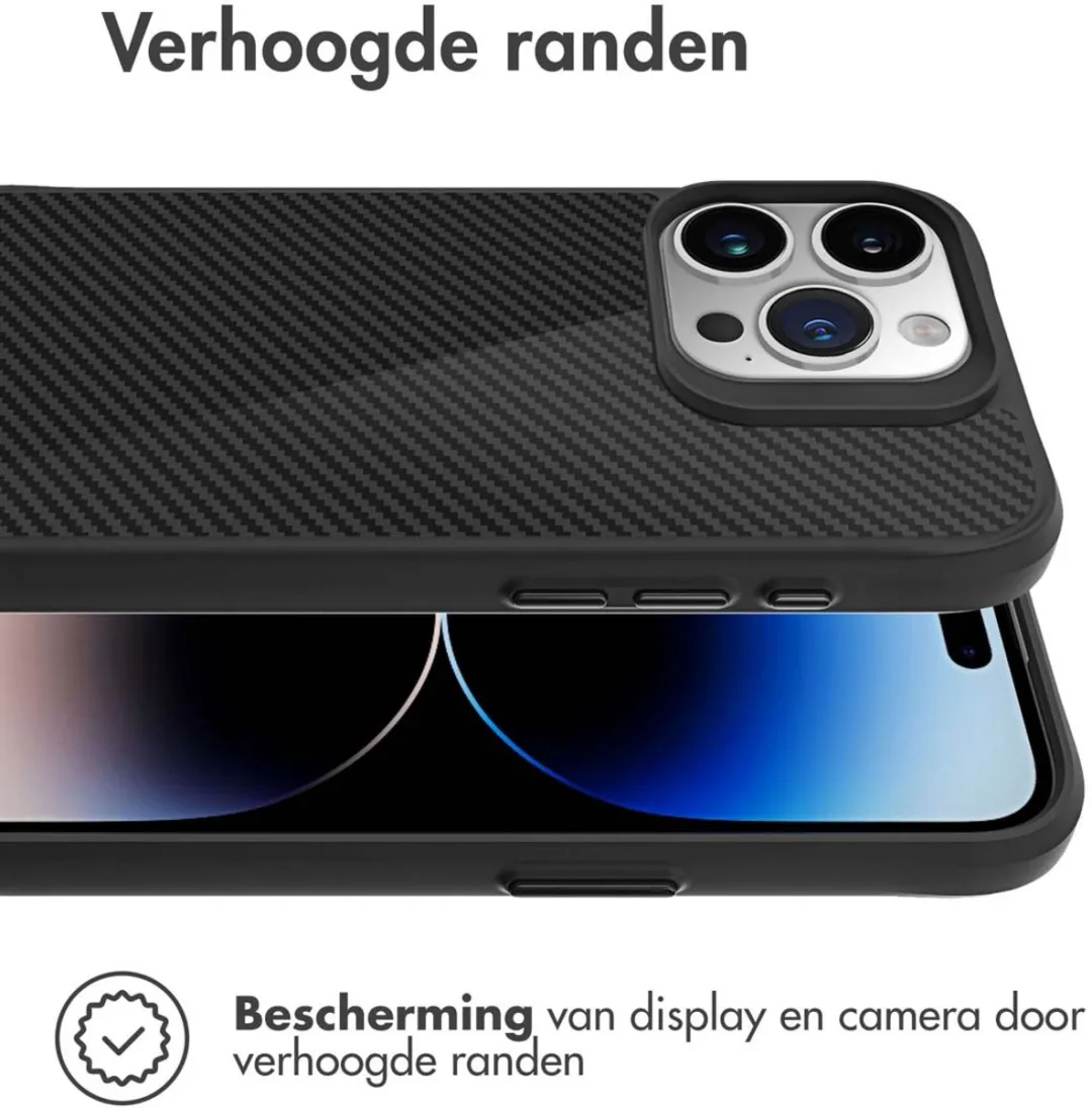 Imoshion Hybrid Carbon Hoesje iPhone 15 Pro Max - Zwart