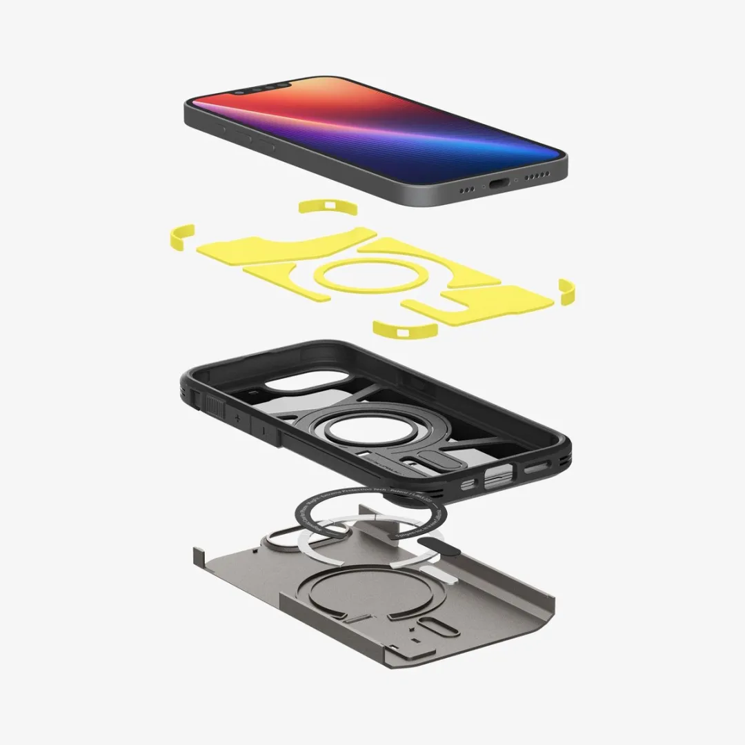 Spigen Tough Armor ACS09136 Hoesje - iPhone 16e - Gunmetal