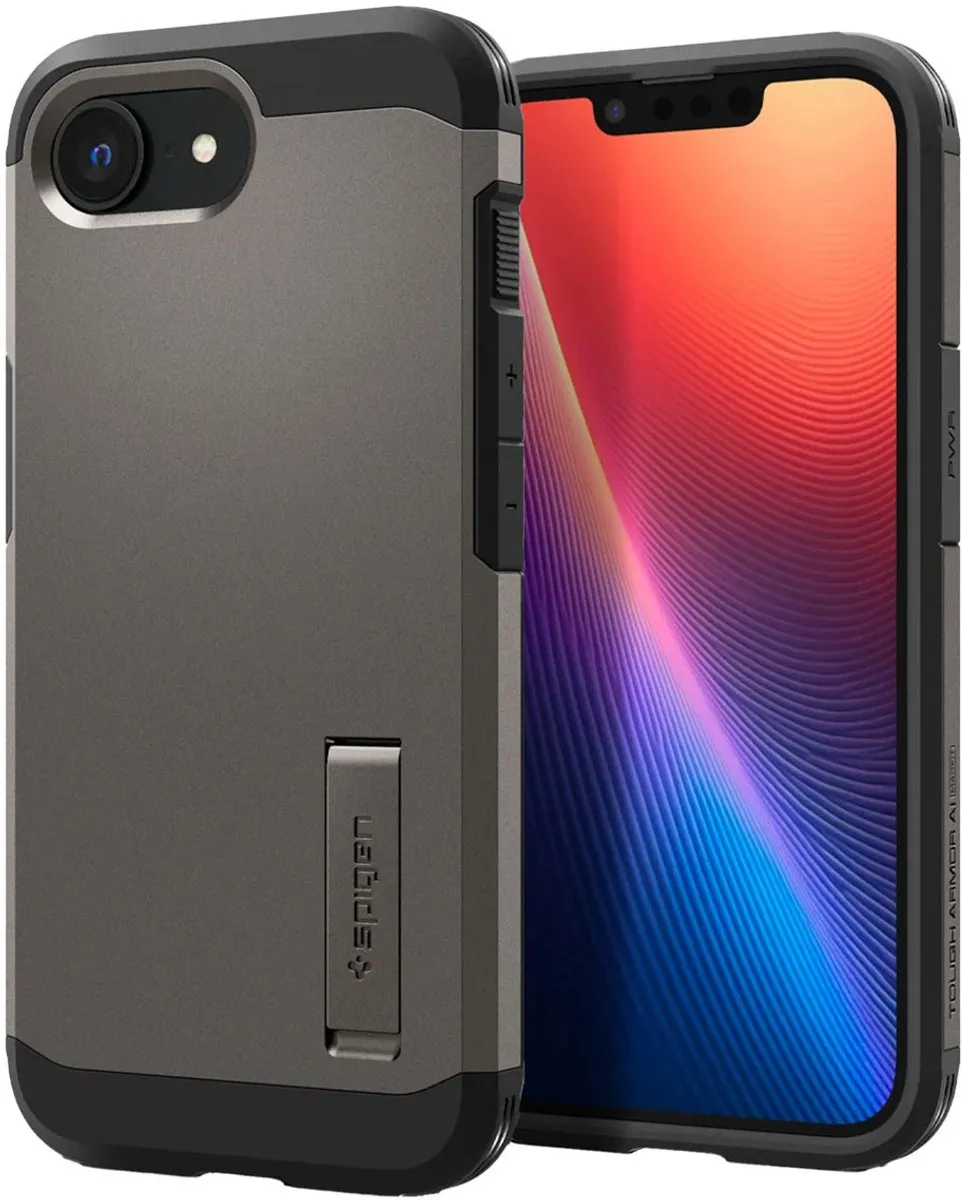 Spigen Tough Armor ACS09136 Hoesje - iPhone 16e - Gunmetal