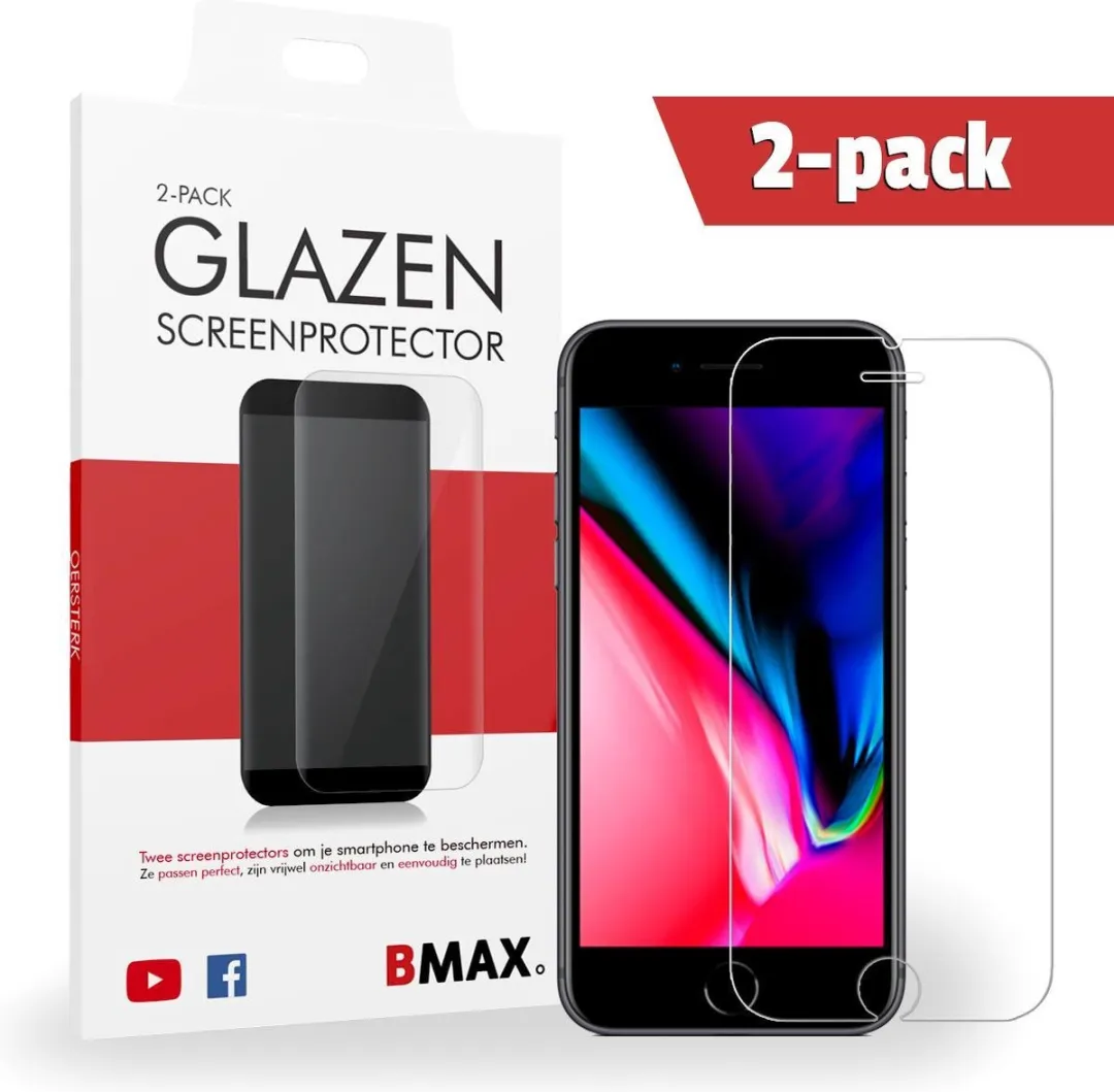 BMAX Glazen Screenprotector iPhone 8