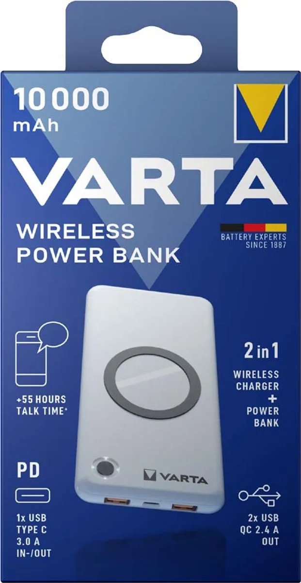 VARTA 766054 Wireless Powerbank 20000mAh