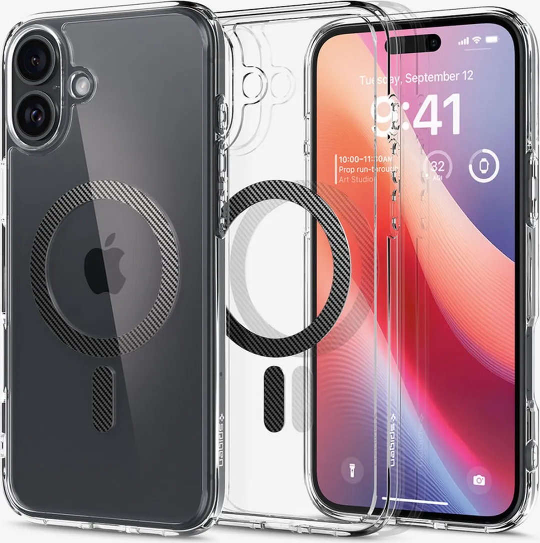 Spigen Ultra Hybrid ACS08077 iPhone 16 Plus Hoes - Transparant