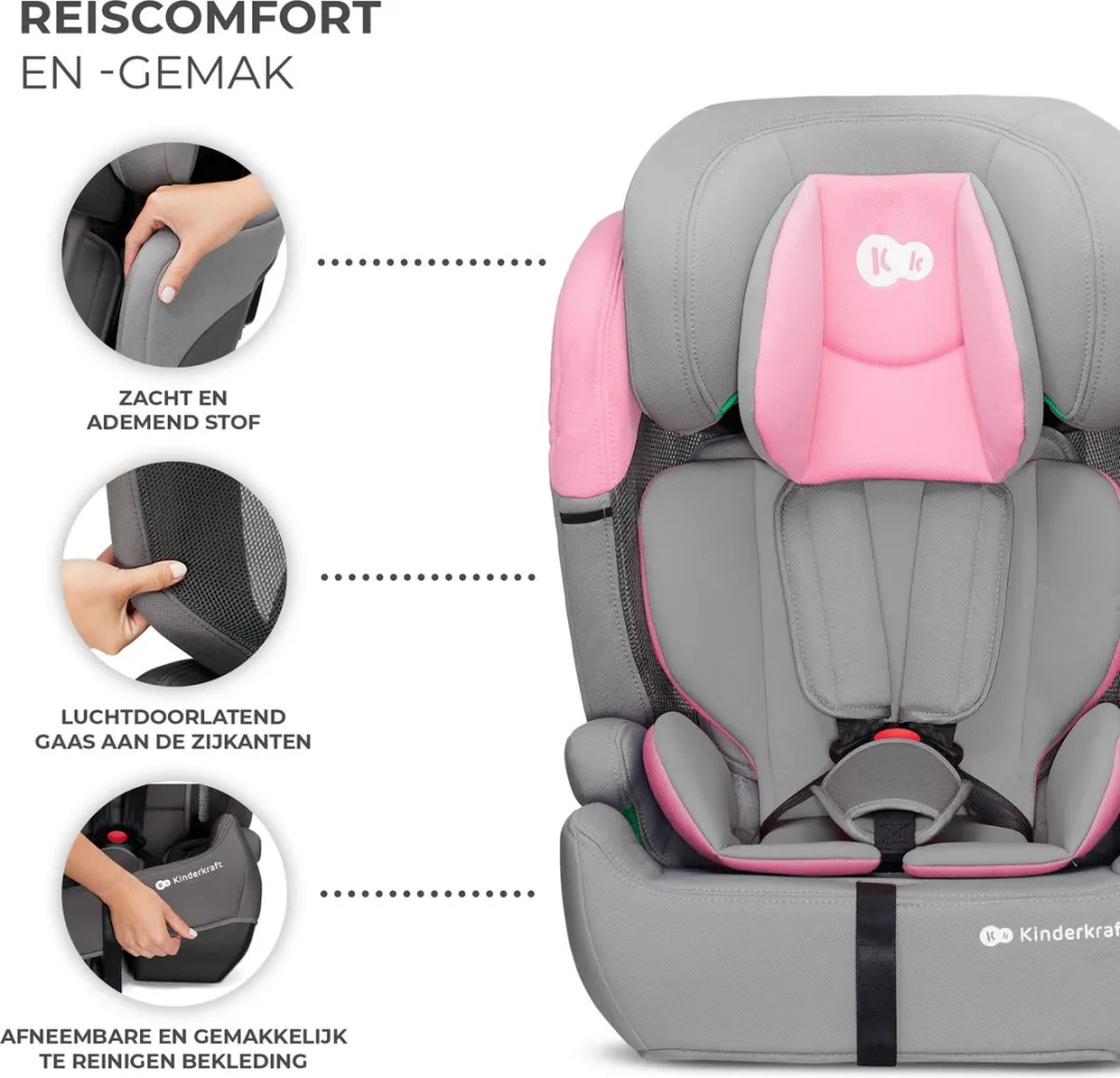 KinderKraft COMFORT UP I-SIZE Autostoel 9-36kg Roze