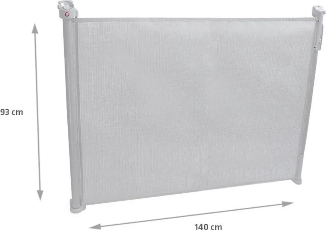Lionelo Tulia Veiligheidshekje 140cm - Clip On/Off - Grijs