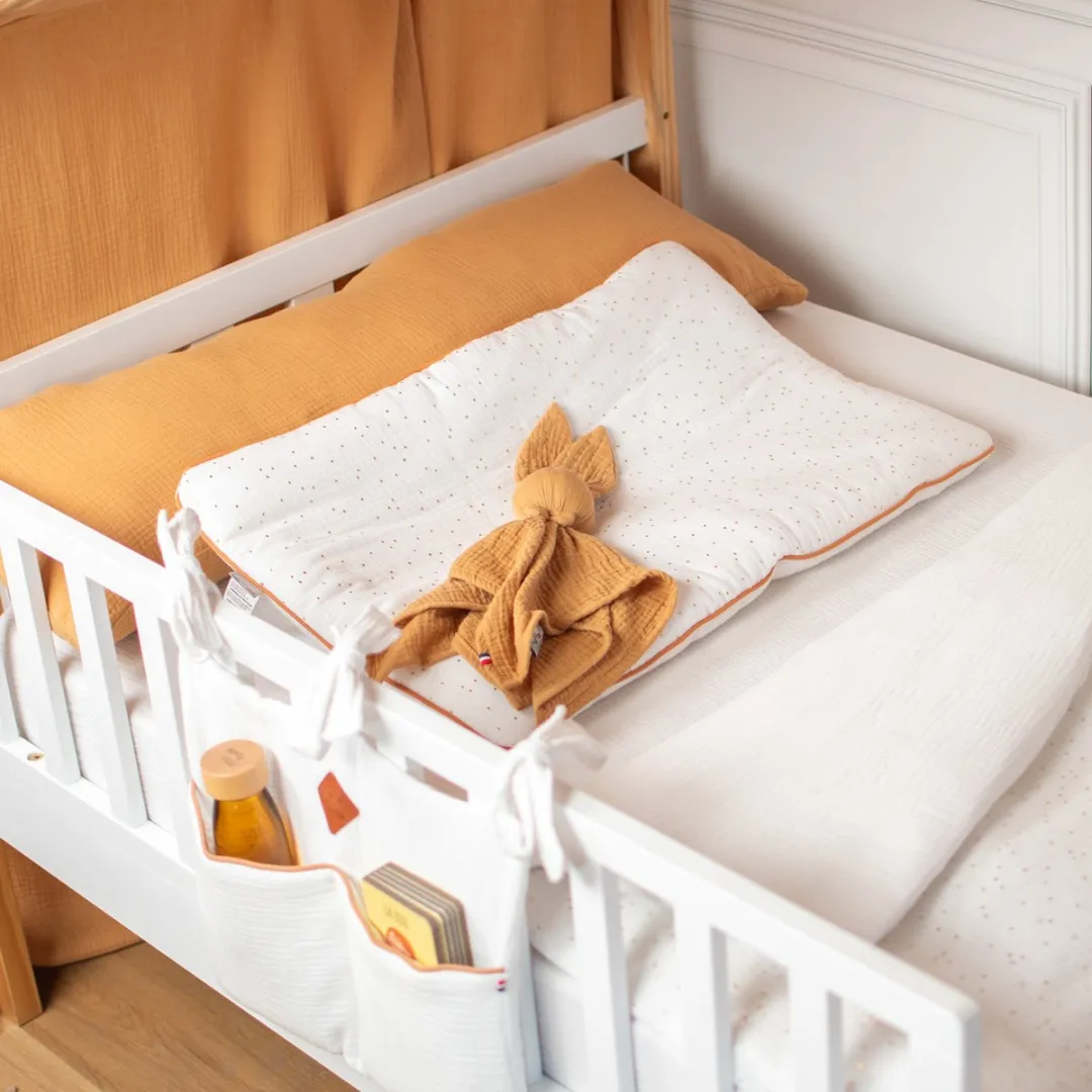 Sevira Kids - Hoes lang kussen katoen gaas - Kameel 160 cm