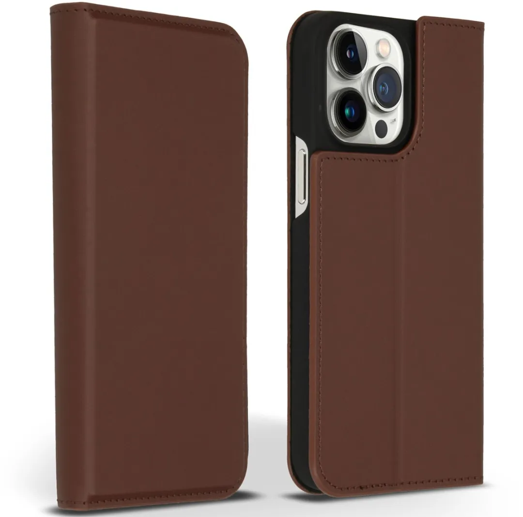 Accezz Hoesje iPhone 14 Pro Max - Premium Leder Bruin