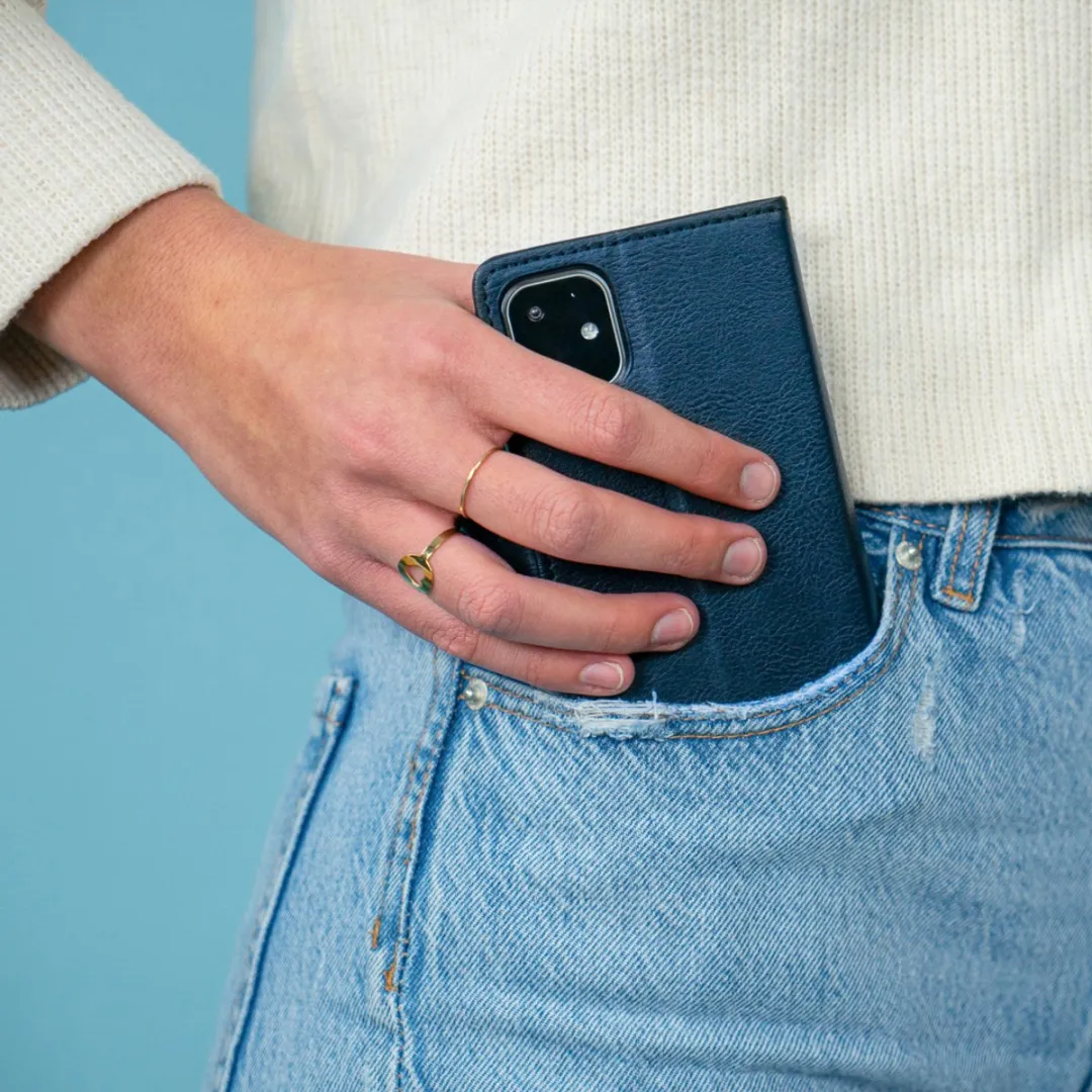 Imoshion Hoesje iPhone 12 Mini - 3 Pasjes - Donkerblauw