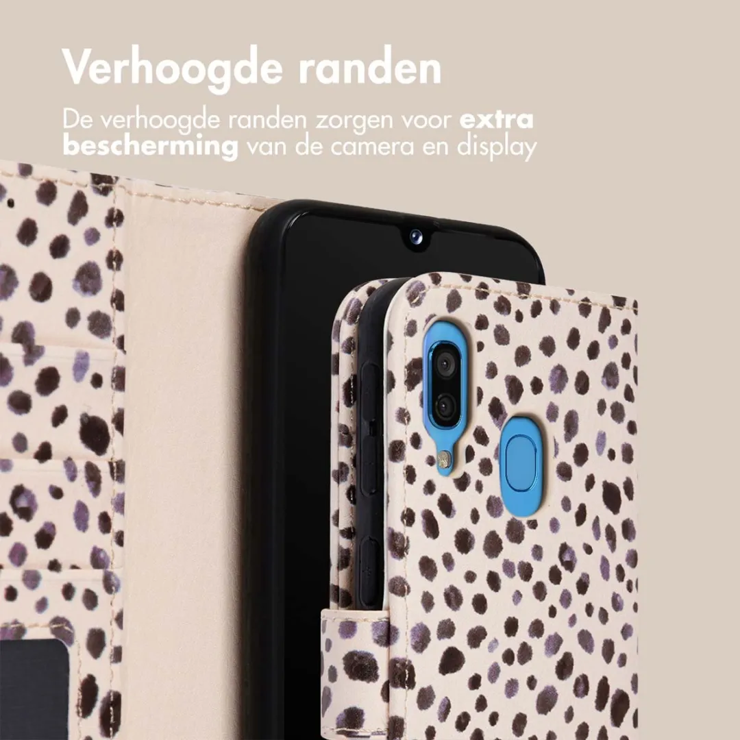 Imoshion Hoesje Samsung Galaxy A40 - 3 Pasjes - Black And White Dots