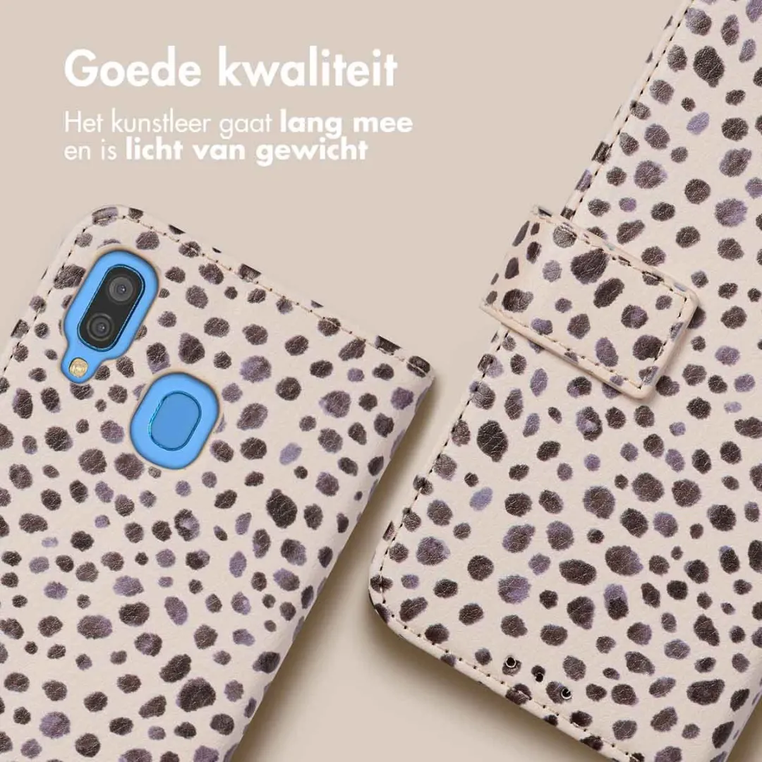 Imoshion Hoesje Samsung Galaxy A40 - 3 Pasjes - Black And White Dots