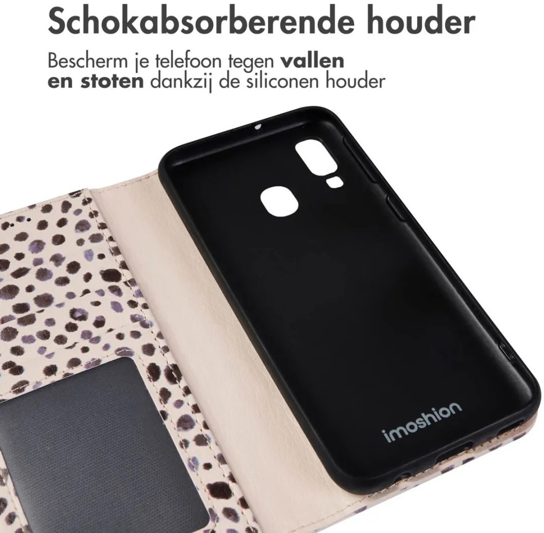 Imoshion Hoesje Samsung Galaxy A40 - 3 Pasjes - Black And White Dots - afbeelding 6 van 6