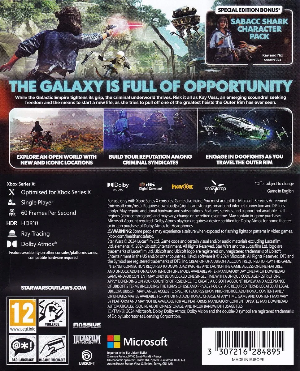 Ubisoft Star Wars Outlaws Special Edition Xbox Series X