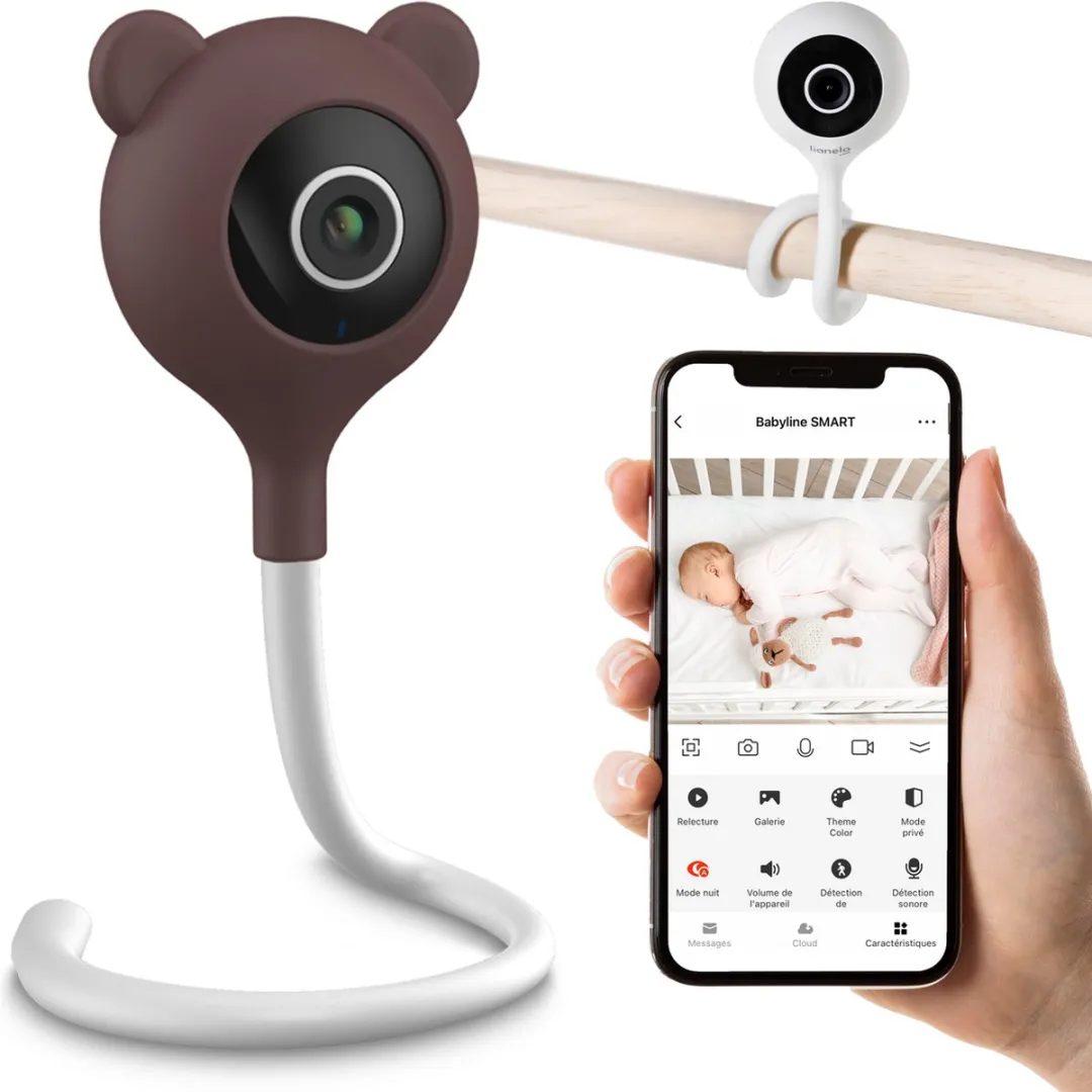 Lionelo Babylline SMART Babyfoon - Bewegings-/geluidsdetectie - Nachtzicht - Zwart