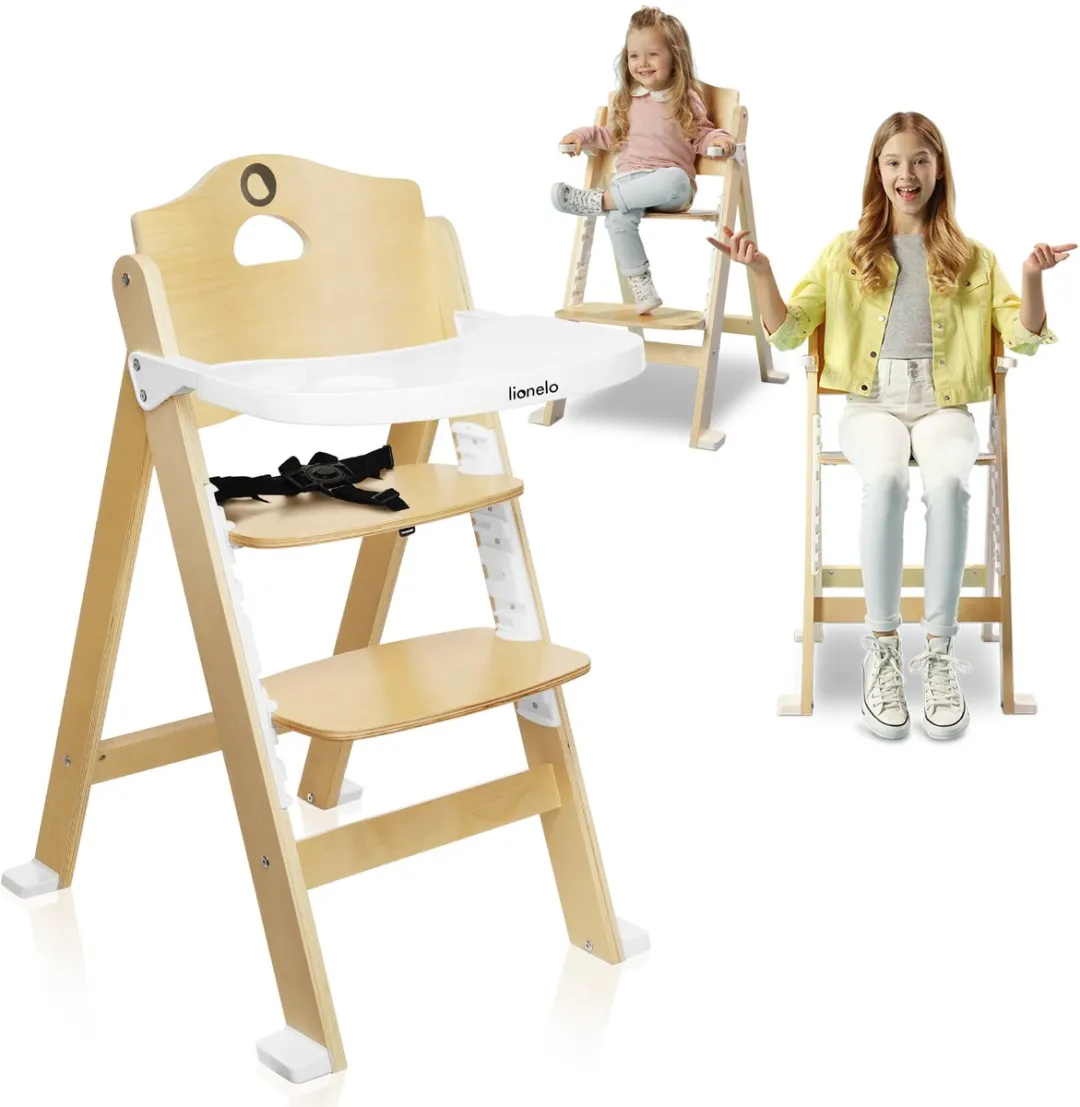 Lionelo Floris Kinderstoel 3in1 - Berkenhout - 40kg