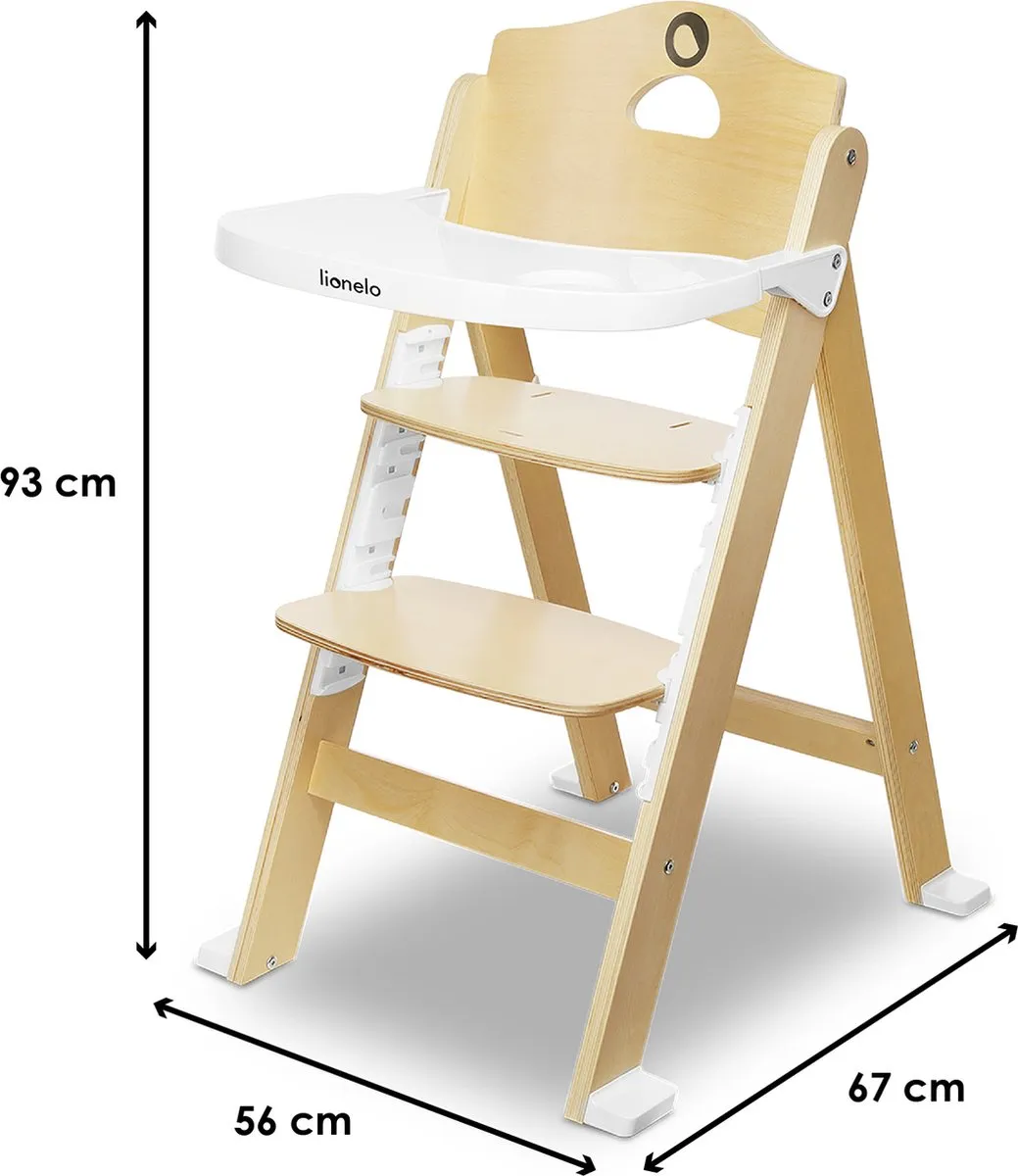 Lionelo Floris Kinderstoel 3in1 - Berkenhout - 40kg