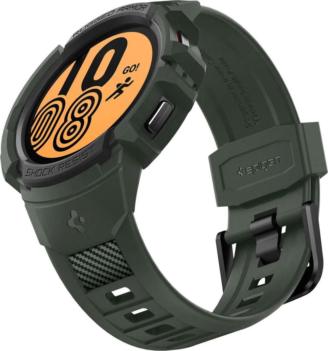 Spigen Rugged Armor Pro Hoes Samsung Galaxy Watch 4/5 44mm - Military Green