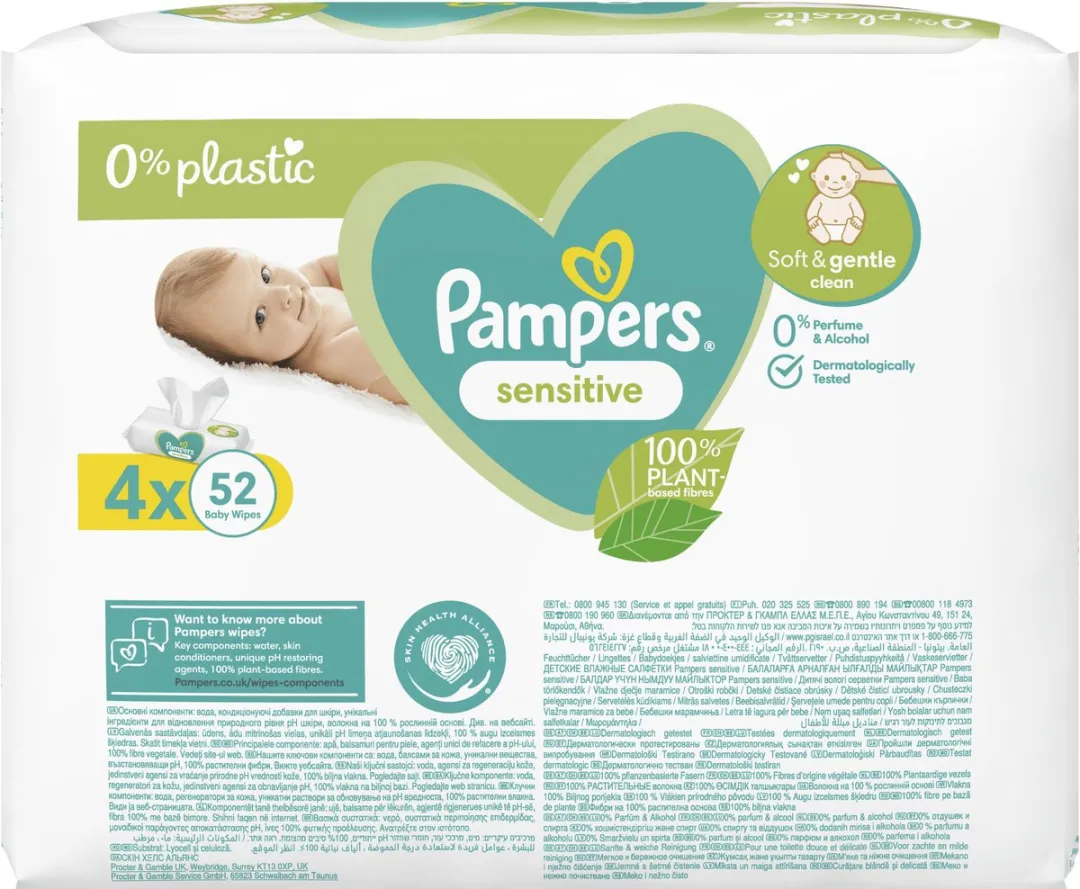Pampers Sensitive Billendoekjes 624 Stuks - 12x52