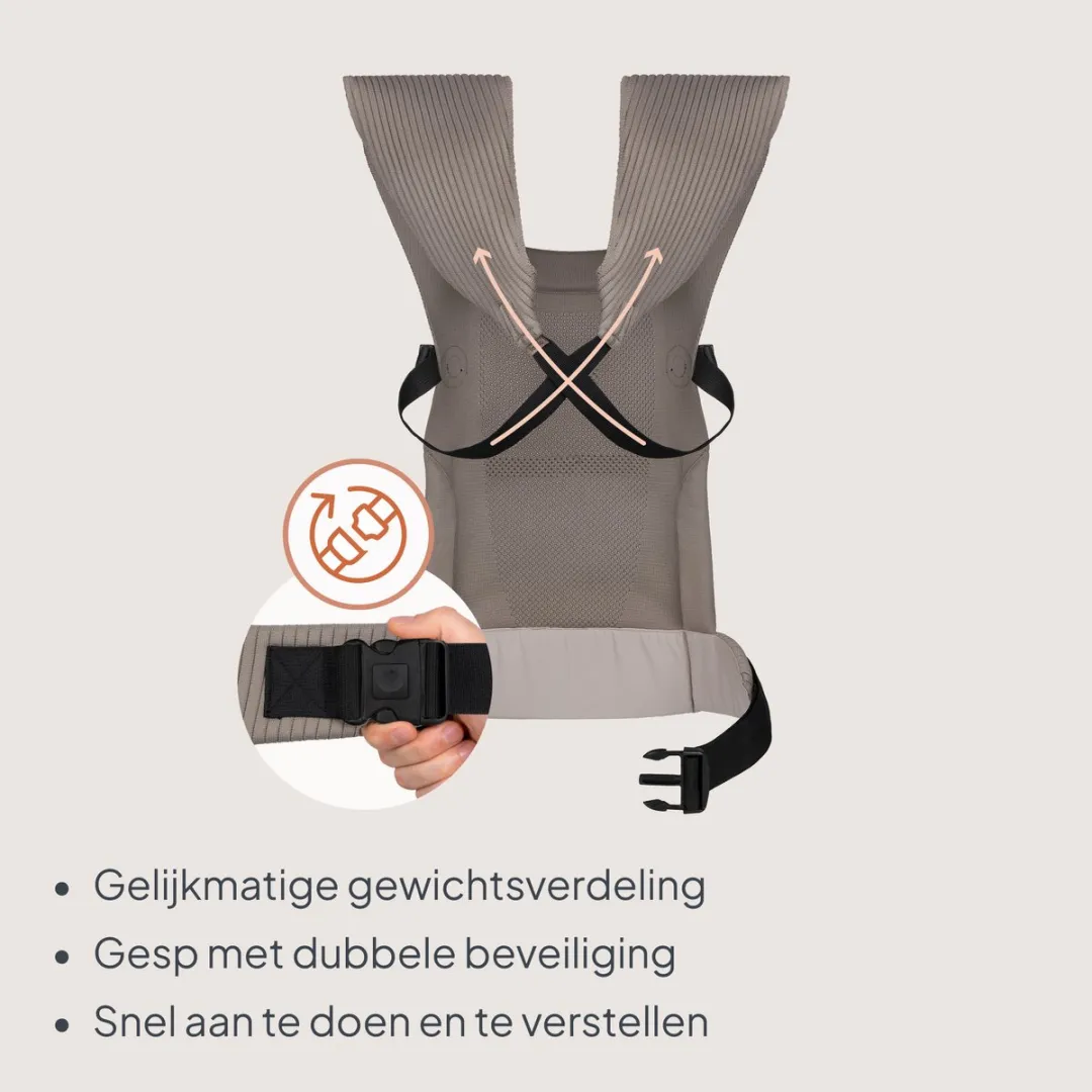 Lionelo Mabel Ergonomische Draagzak 4–15 kg - Beige/Taupe