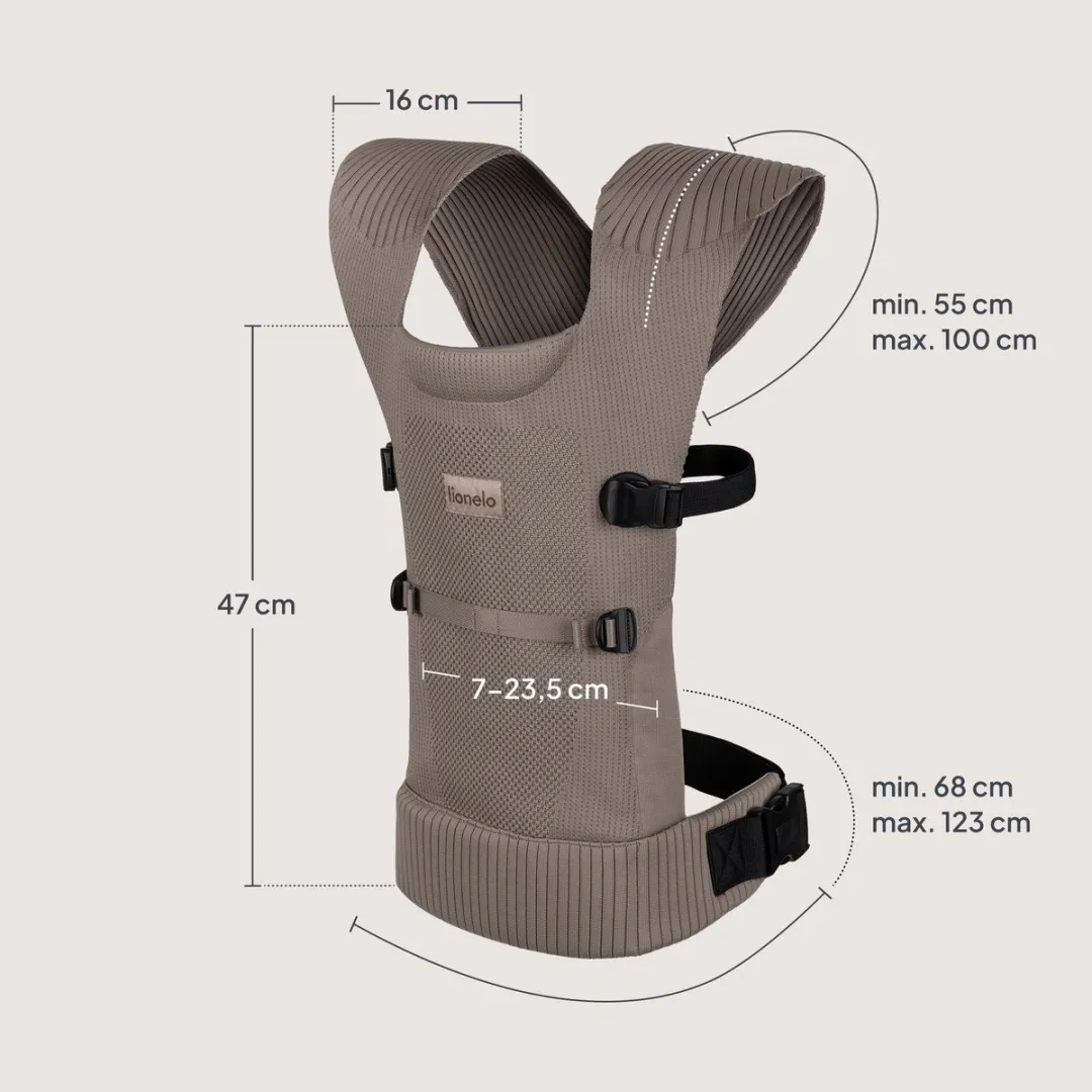 Lionelo Mabel Ergonomische Draagzak 4–15 kg - Beige/Taupe