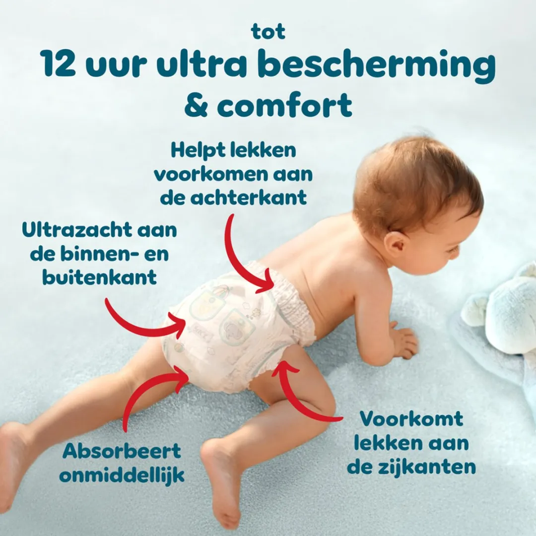 Pampers Premium Protection Pants Maat 6 - 132 Luierbroekjes - 15kg+ - Maandbox