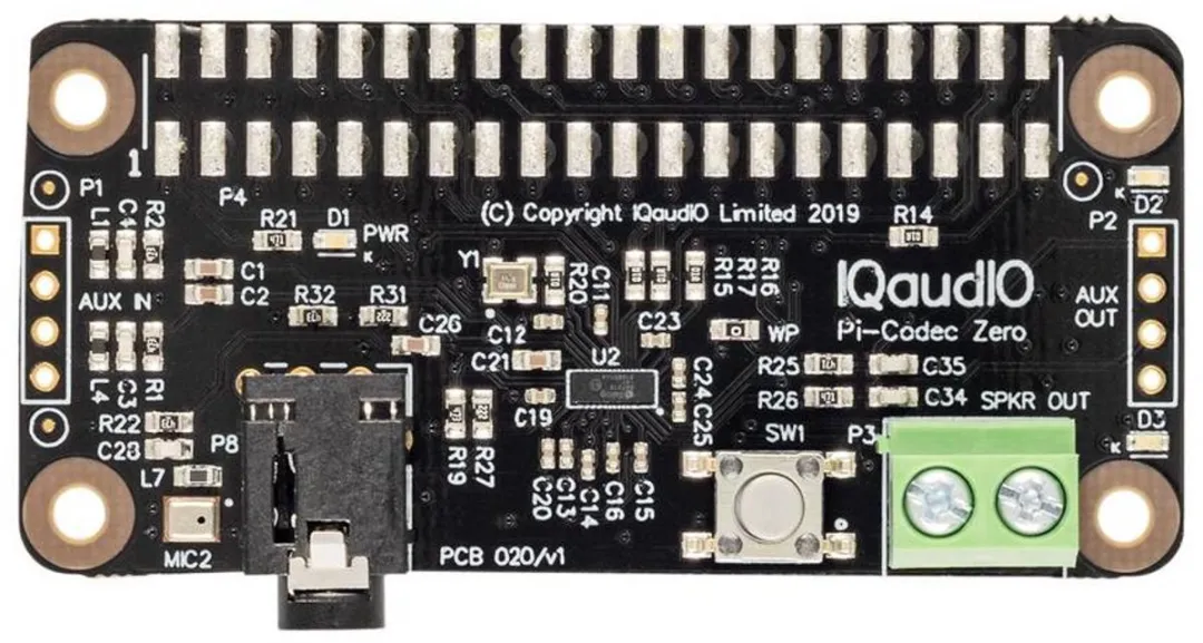 Raspberry Pi IQaudio Codec Zero SC0366 Geluidskaart