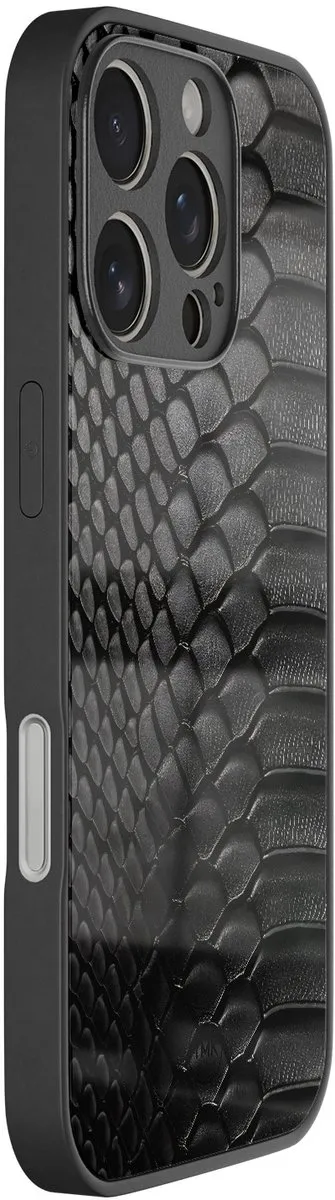 Casevibes iPhone 16 Pro Hoesje - Black Snake - TPU Glossy