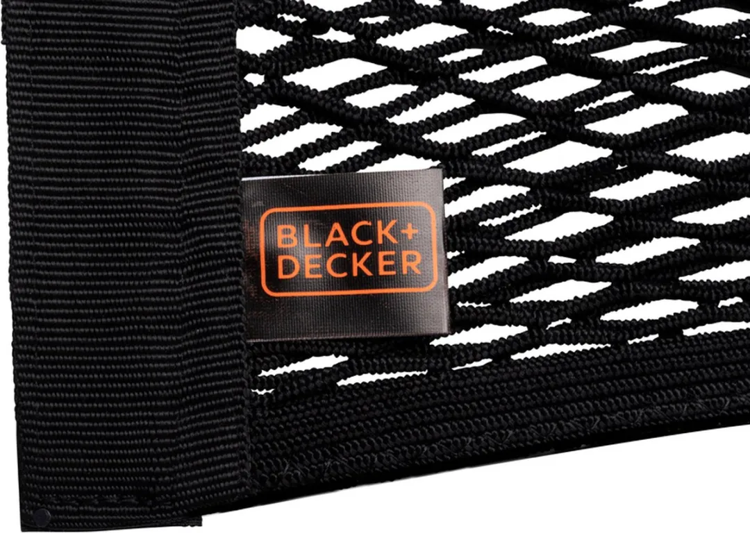 BLACK+DECKER Bagagenet Auto 4 Stuks - 4 Verschillende Afmetingen - Zwart