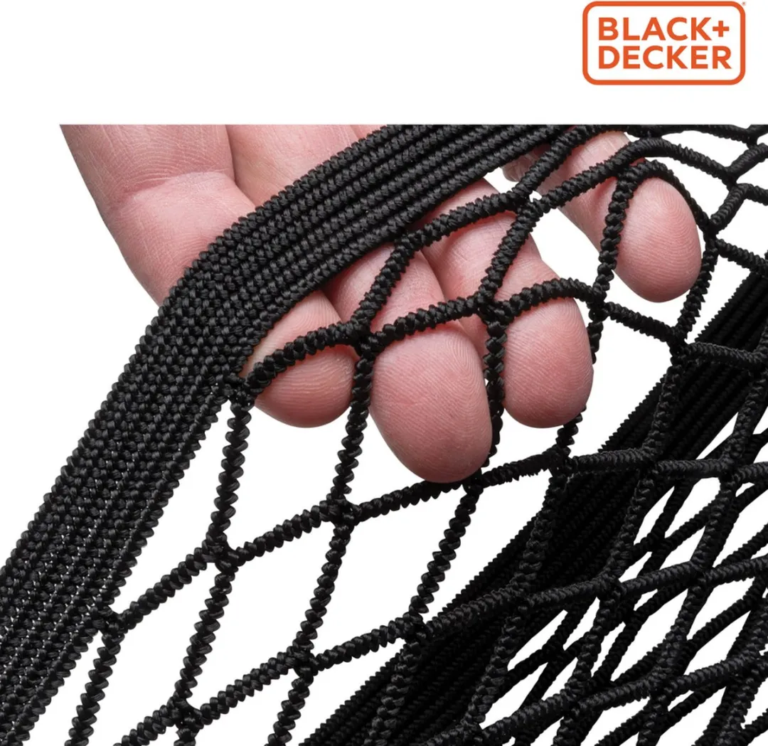 BLACK+DECKER Bagagenet Auto 4 Stuks - 4 Verschillende Afmetingen - Zwart