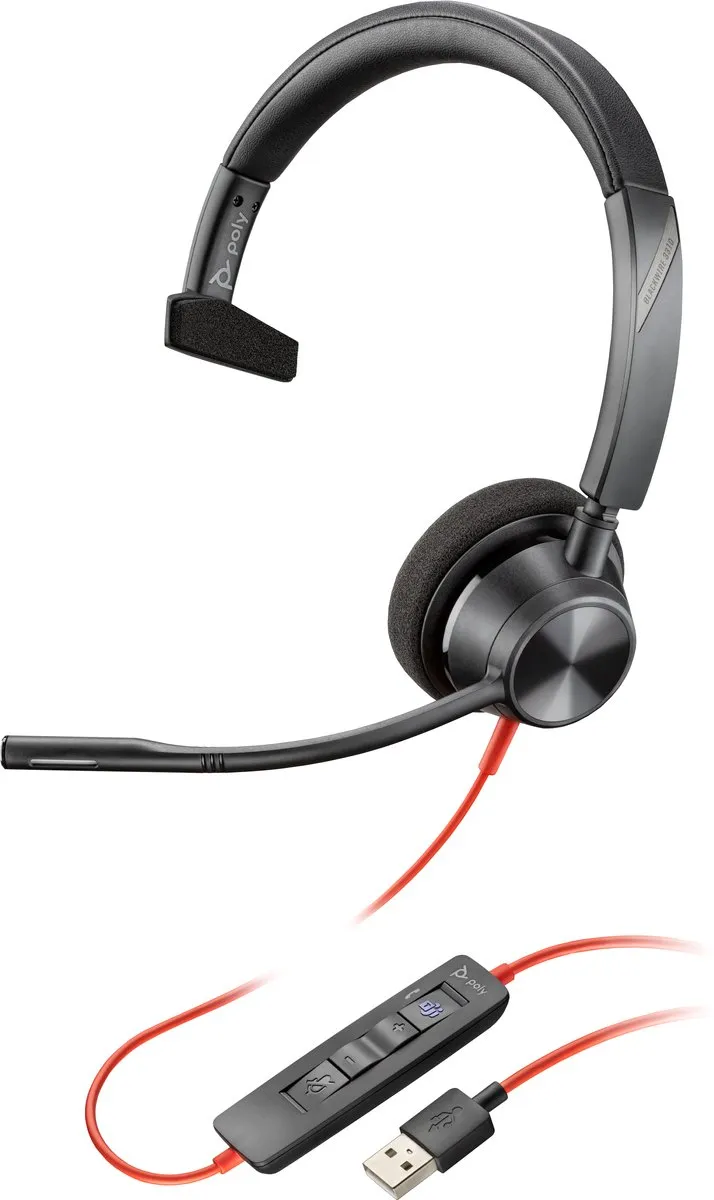 HP Poly Blackwire C3310 Headset - Mono - Zwart - afbeelding 5 van 6