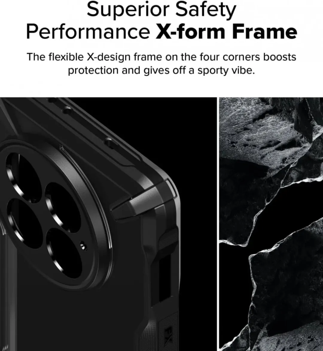 Ringke Fusion X Hoesje OnePlus 13 - Militaire Standaard - Zwart