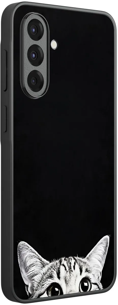 Casevibes Hoesje Samsung Galaxy A36 - Kat Kiekeboe - Zwart - TPU
