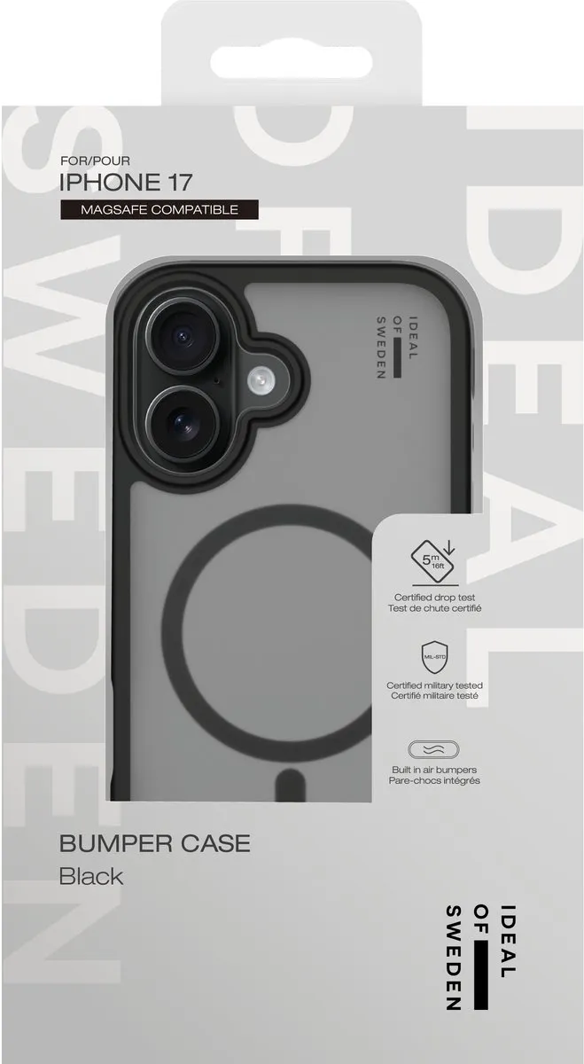 iDeal of Sweden Bumper Case iPhone 17 - IDBPCMS-I2561-01 - Zwart