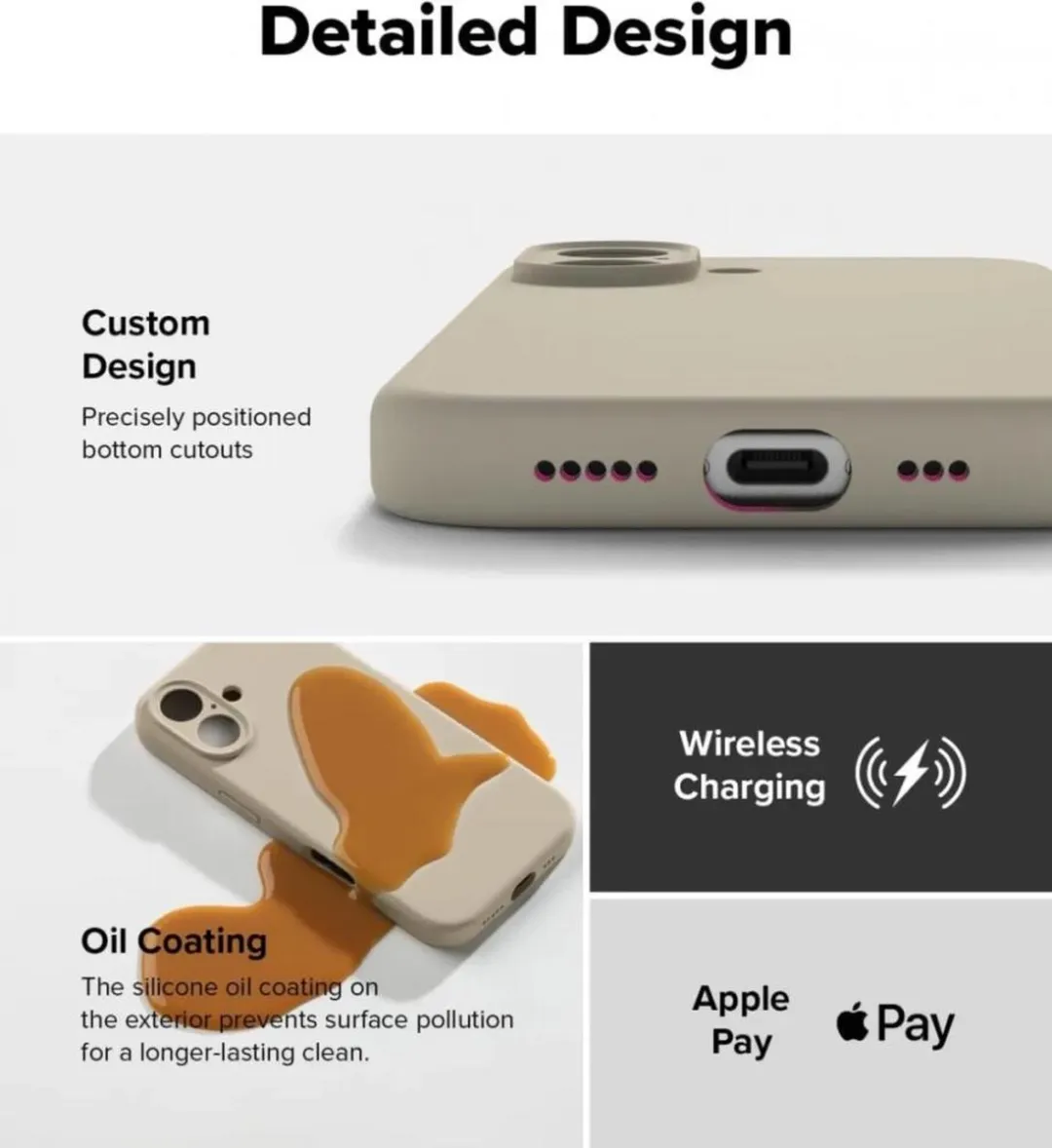 Ringke Silicone MagSafe Hoesje iPhone 16 Plus - Beige