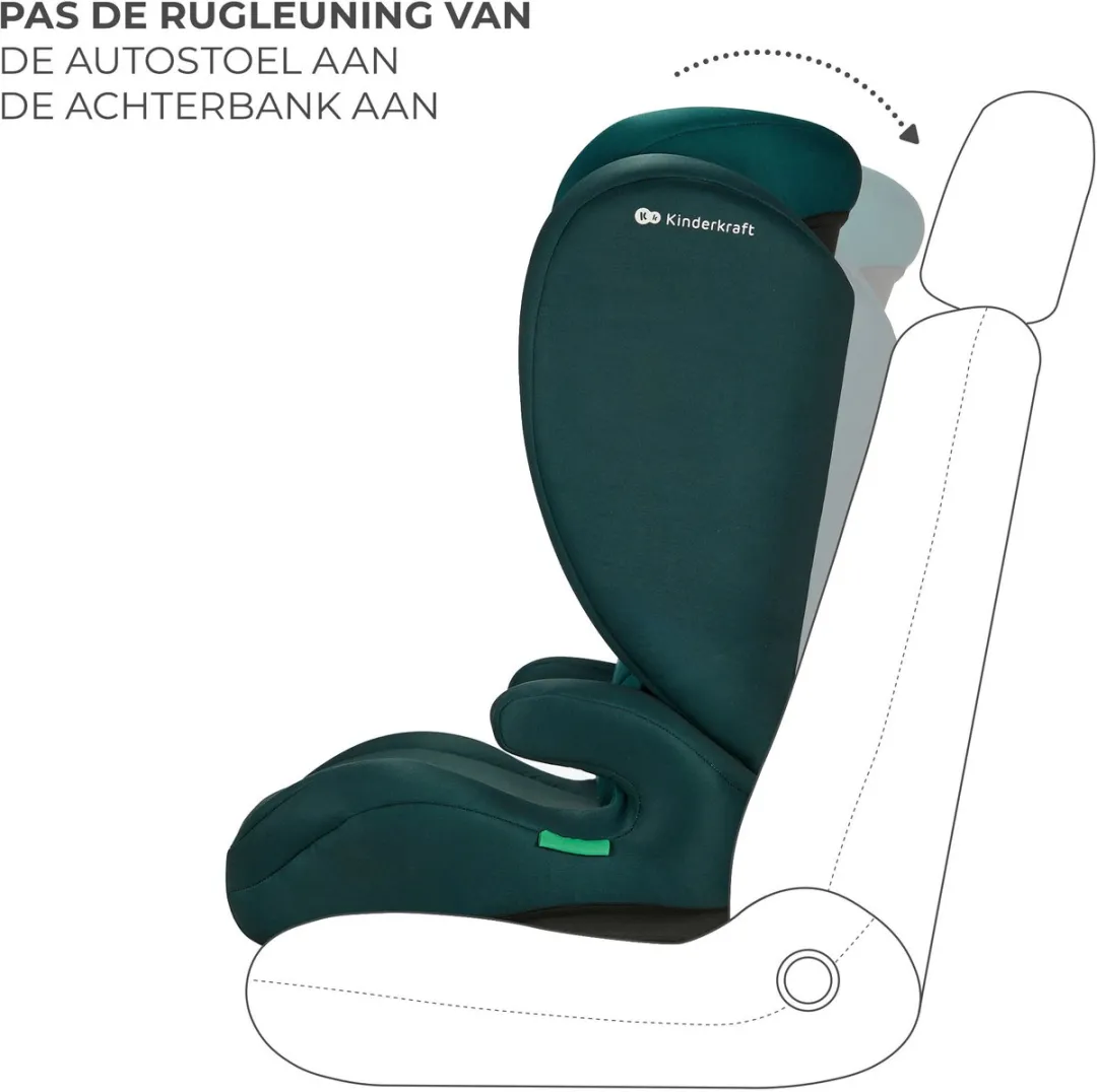 KinderKraft I-SPARK 2-in-1 Autostoel R129 i-Size Groen