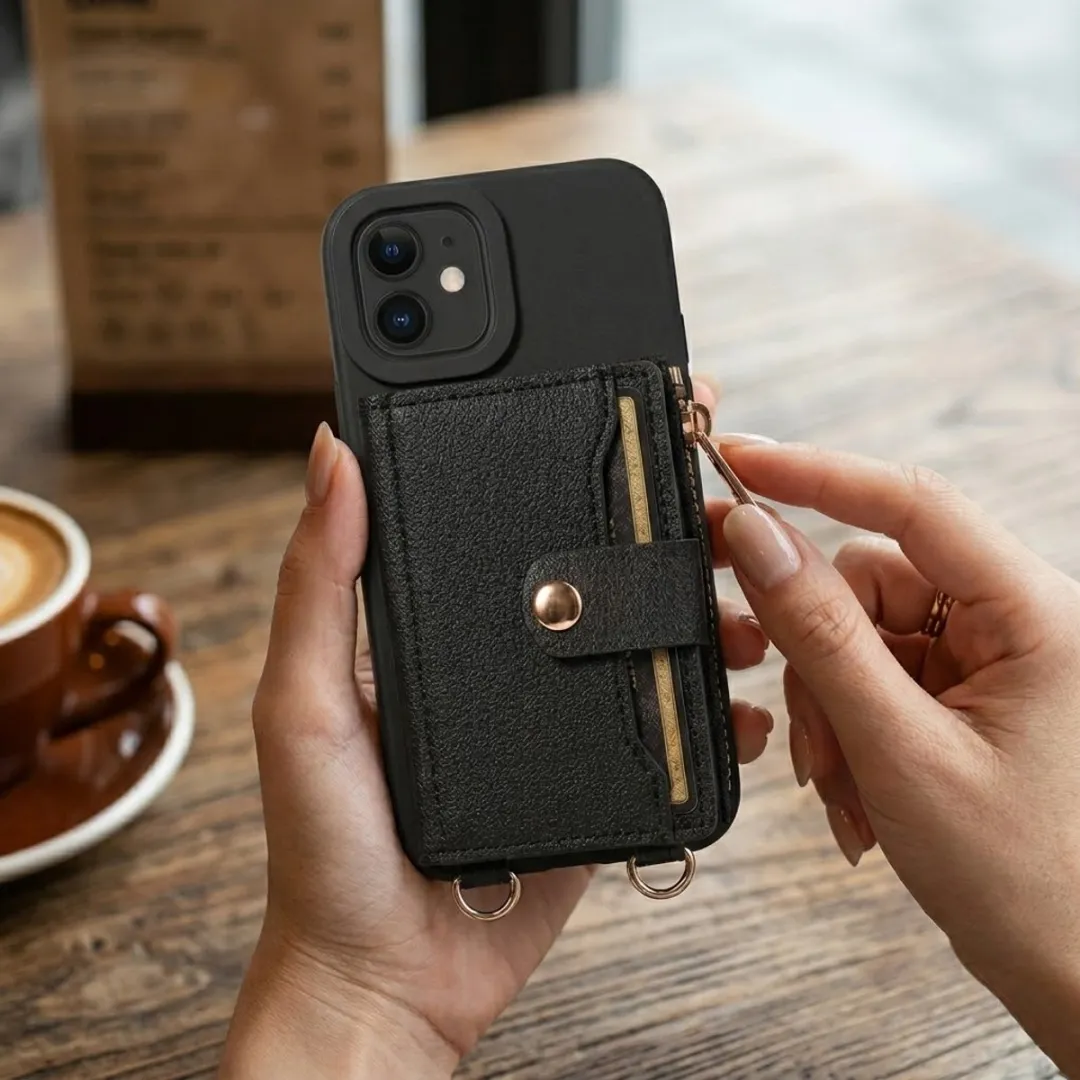 NUVEX iPhone 11 Hoesje met Portemonnee - Zwart