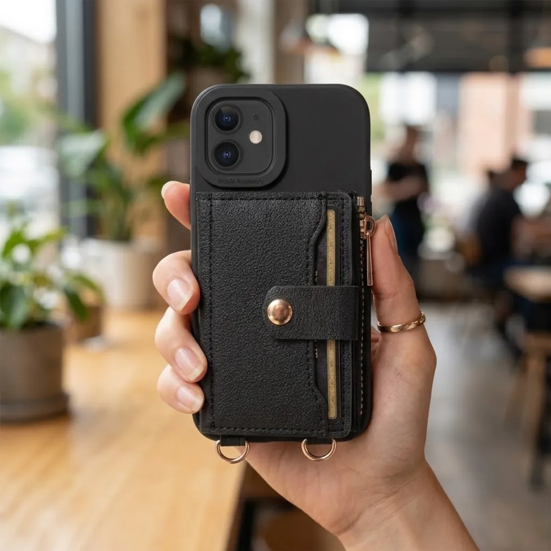 NUVEX iPhone 11 Hoesje met Portemonnee - Zwart