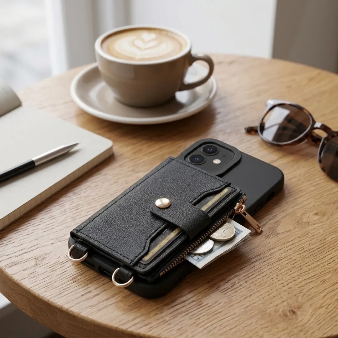 NUVEX iPhone 11 Hoesje met Portemonnee - Zwart