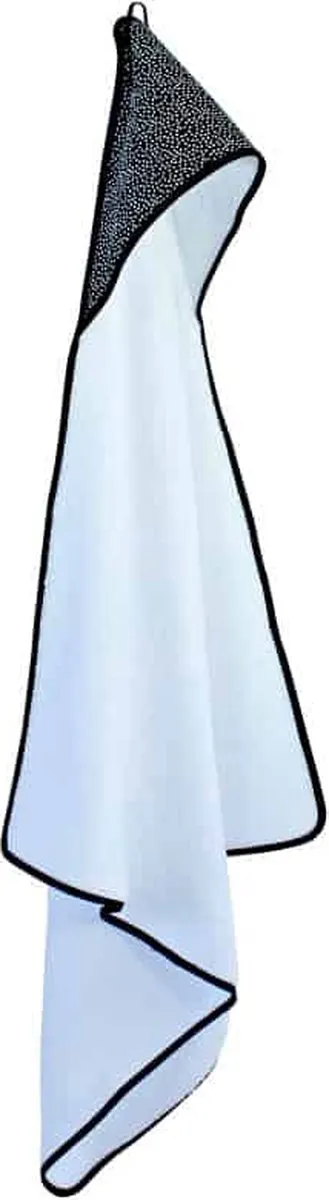 BINK Bedding Badcape Sil - 75x75cm - Wit/Zwart