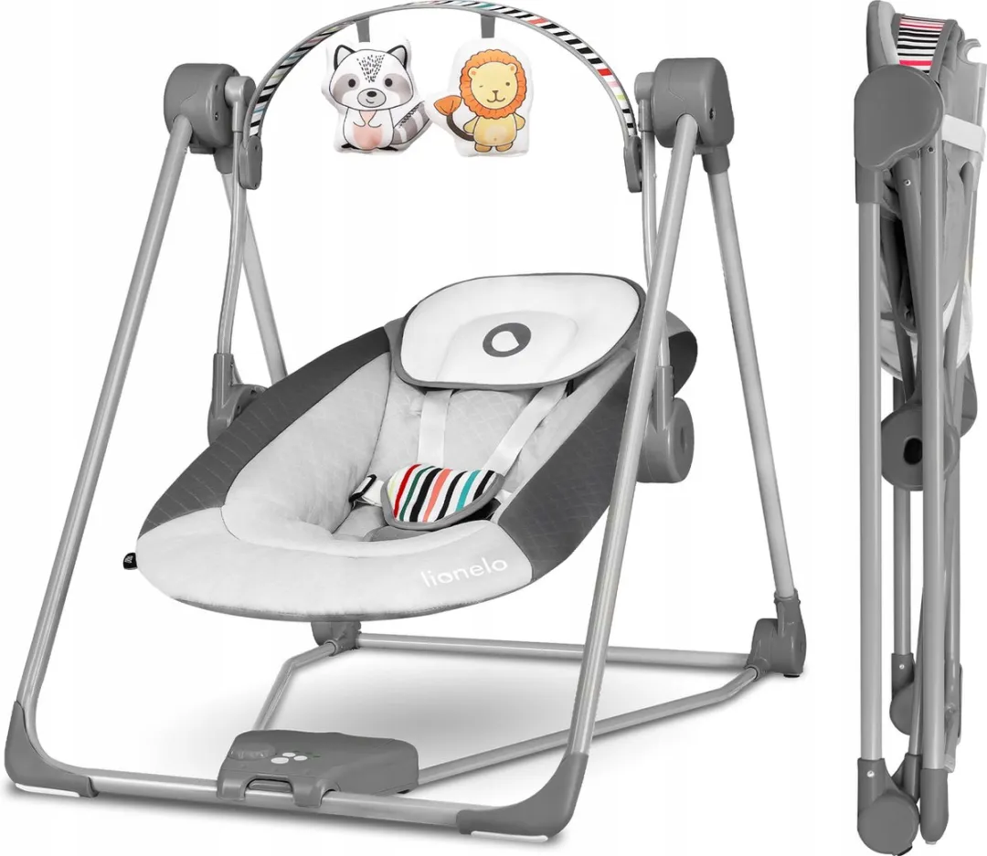 Lionelo Otto Wipstoel - Roze/Grijs - Tot 9 kg - 5 Schommelsnelheden