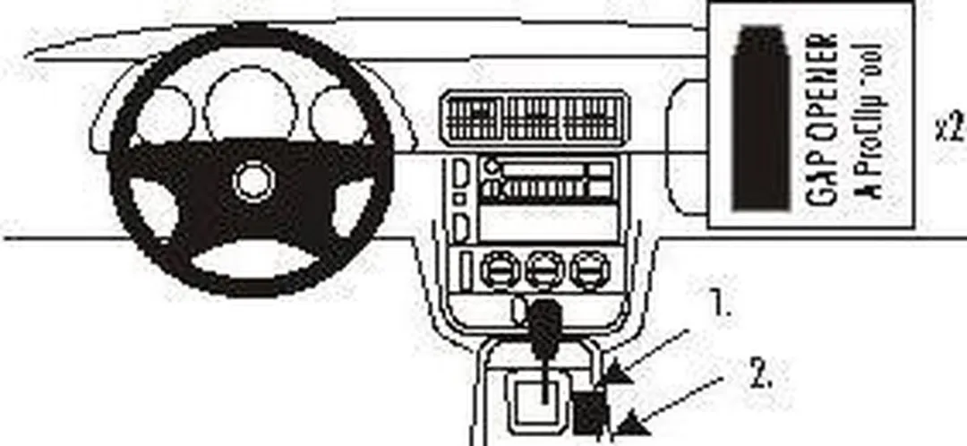 Brodit ProClip 832905 Houder Mercedes M/ML-Klasse 2000-2004 - Grijs