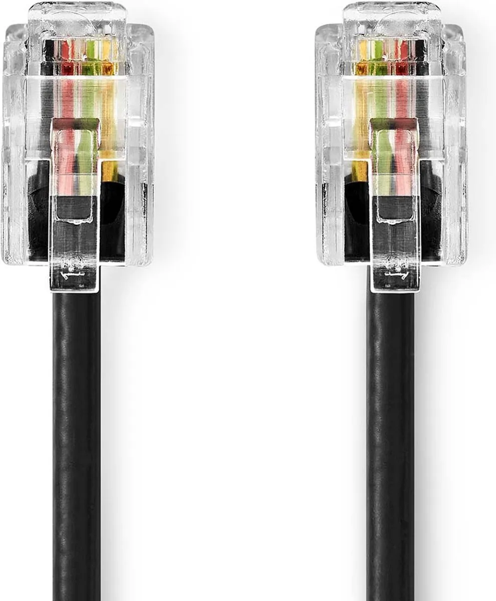 Nedis Telecomkabel TCGP90100BK50 RJ10 - 5m - Zwart