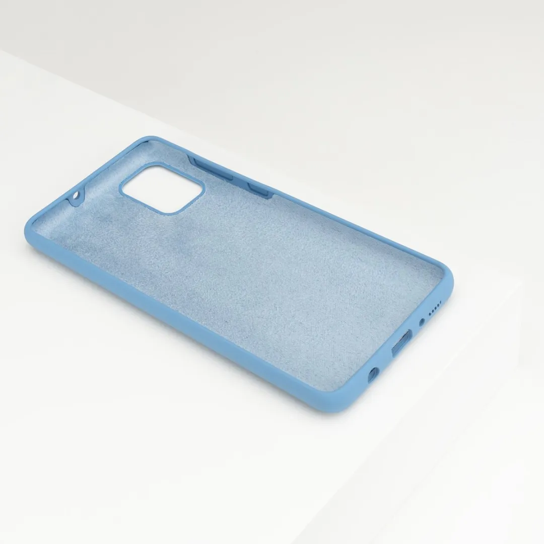 BMAX Siliconen Hoesje Samsung Galaxy A71 - Denim Blauw